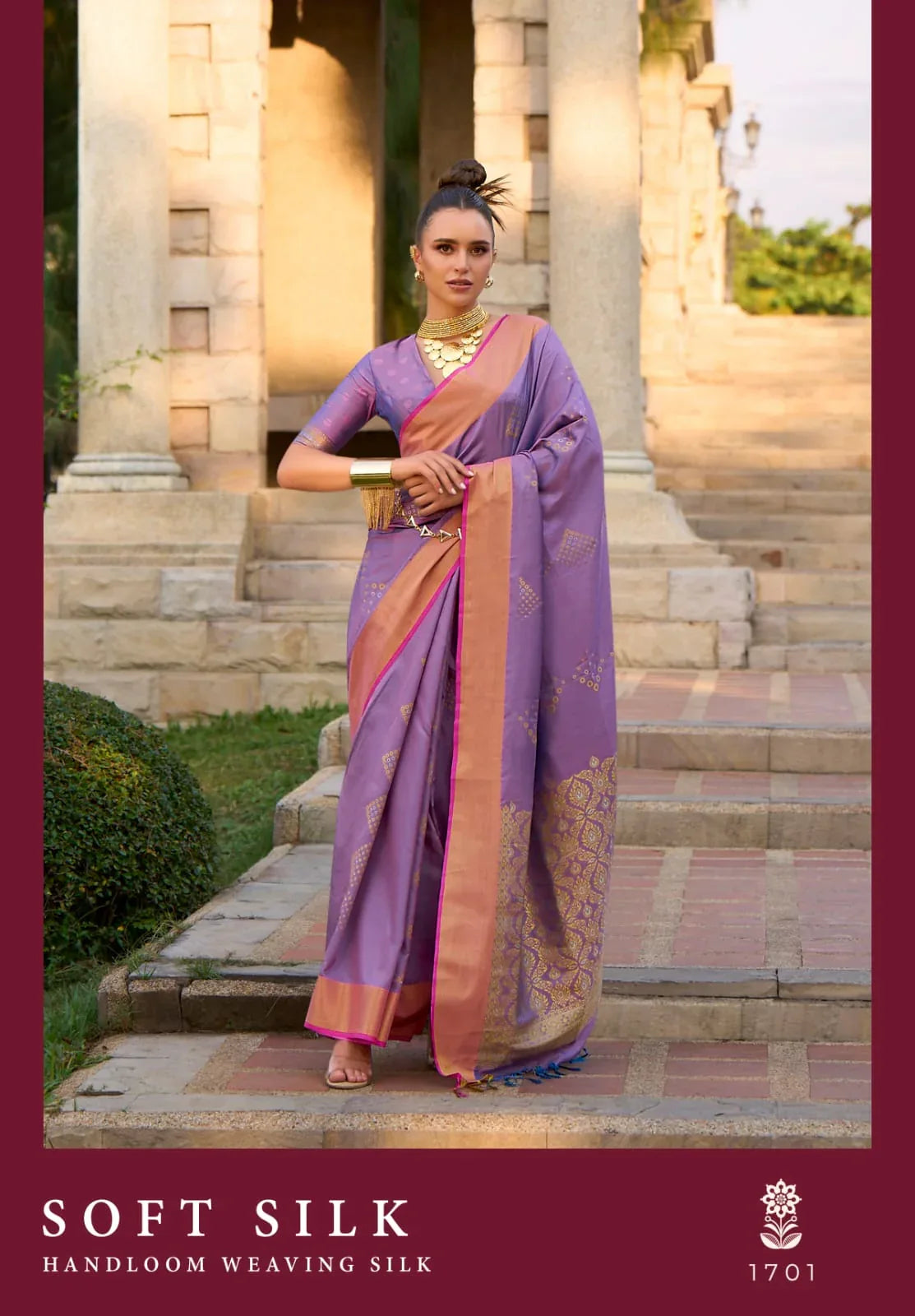 Beautiful Designer Soft Handloom Weaving Silk Saree