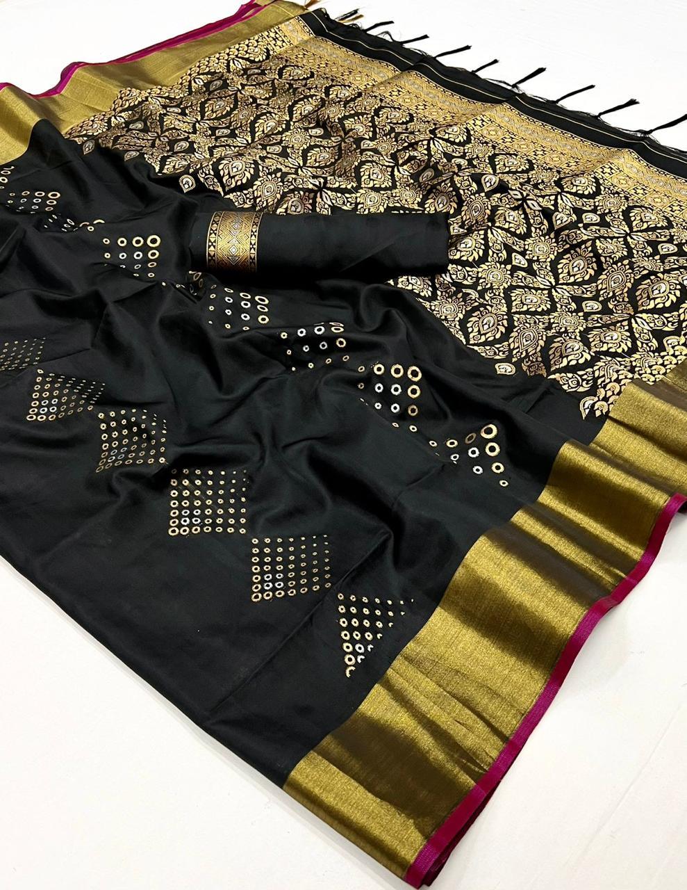 Beautiful Designer Soft Handloom Weaving Silk Saree