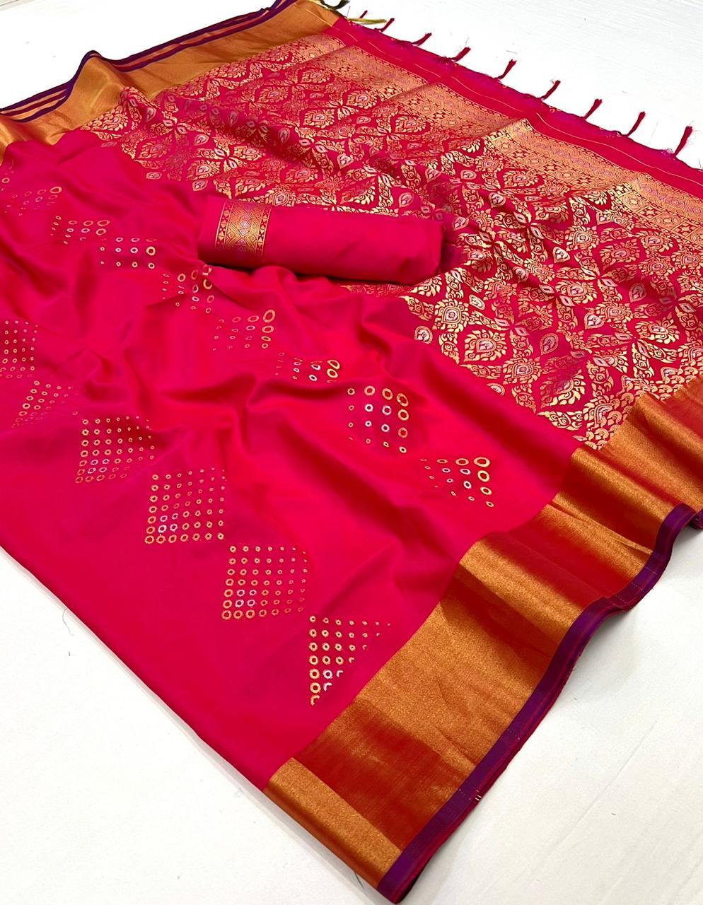 Beautiful Designer Soft Handloom Weaving Silk Saree