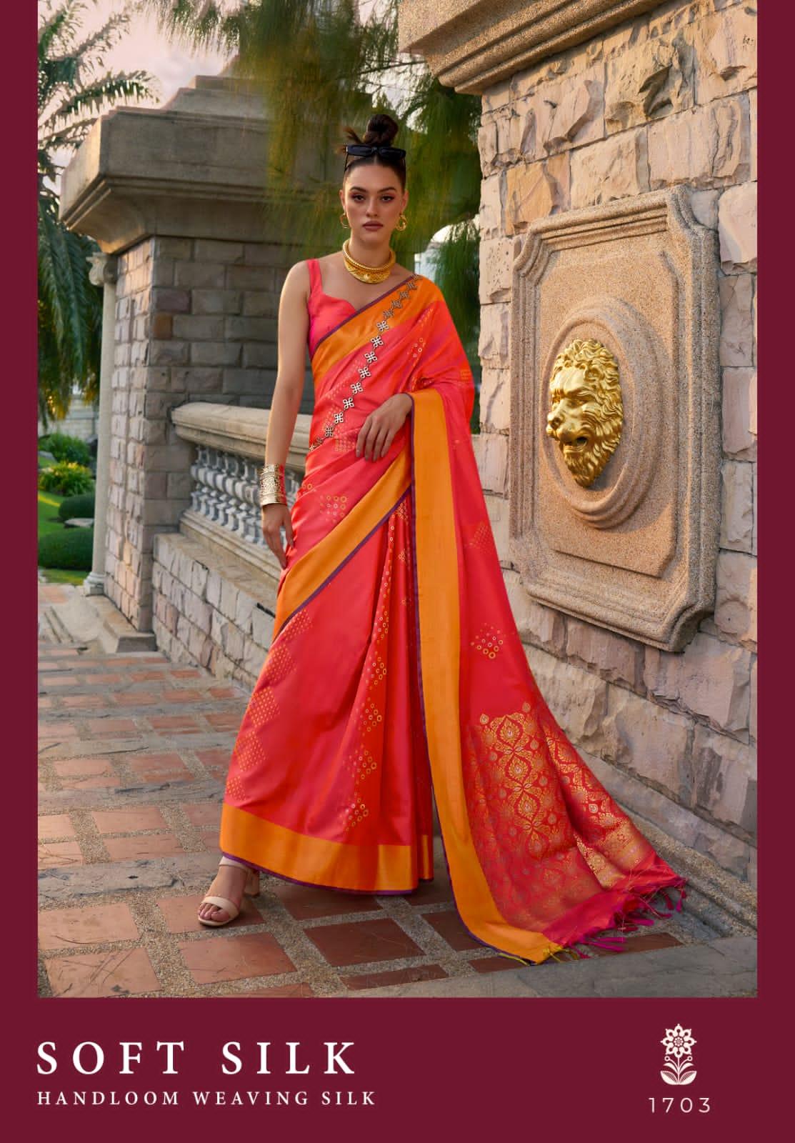 Beautiful Designer Soft Handloom Weaving Silk Saree