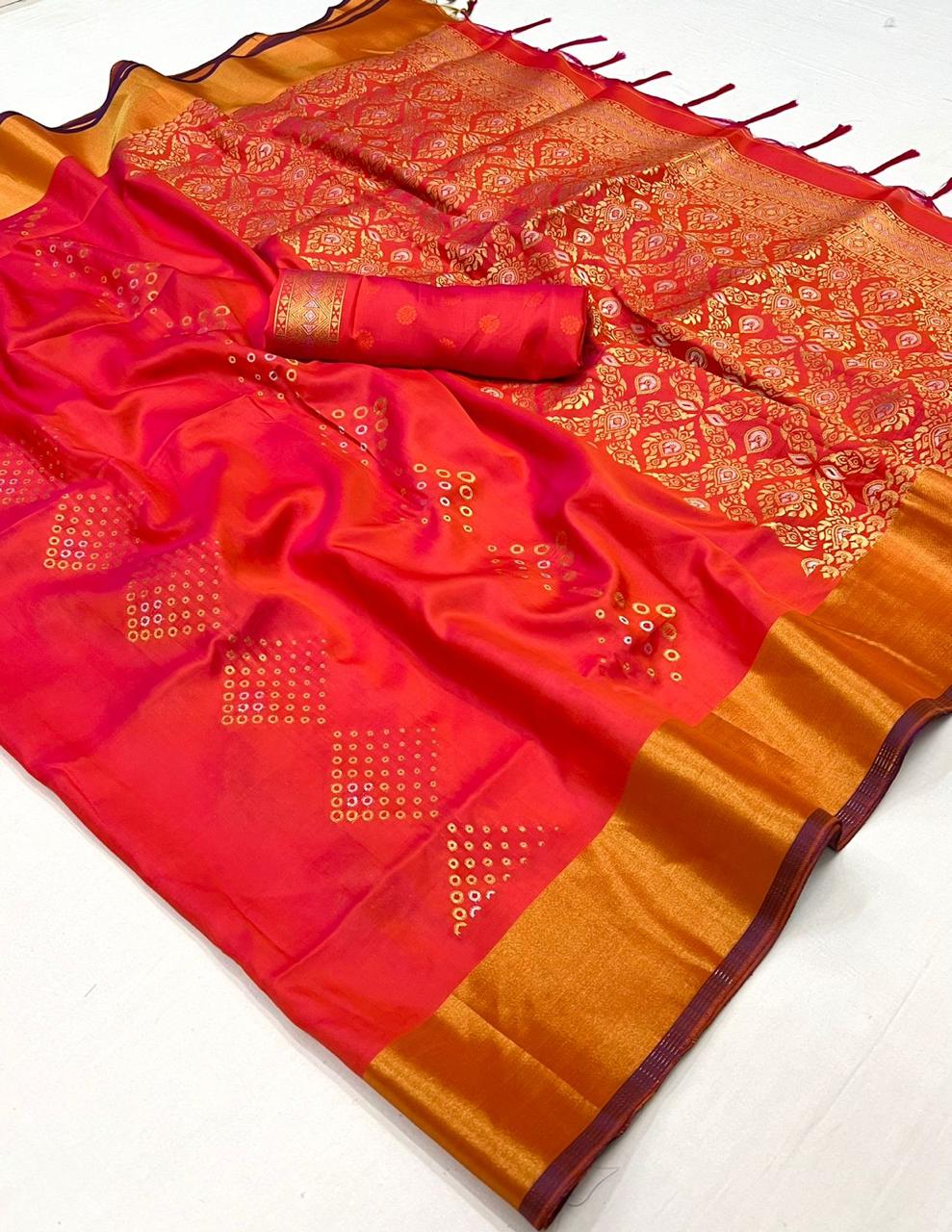 Beautiful Designer Soft Handloom Weaving Silk Saree