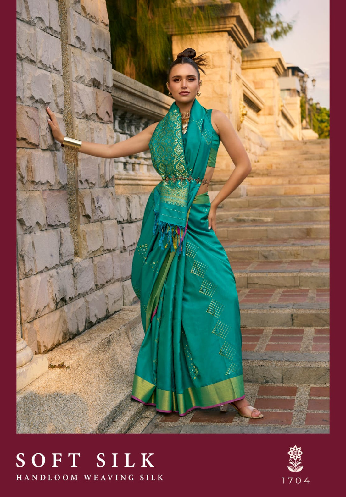 Beautiful Designer Soft Handloom Weaving Silk Saree