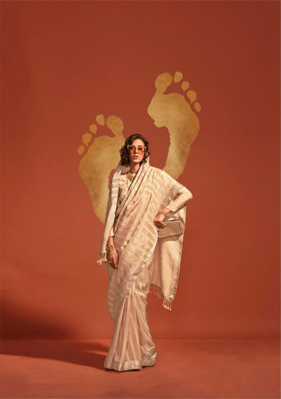 Beautiful Designer Ksatsuma Pure Viscose Handwoven Saree