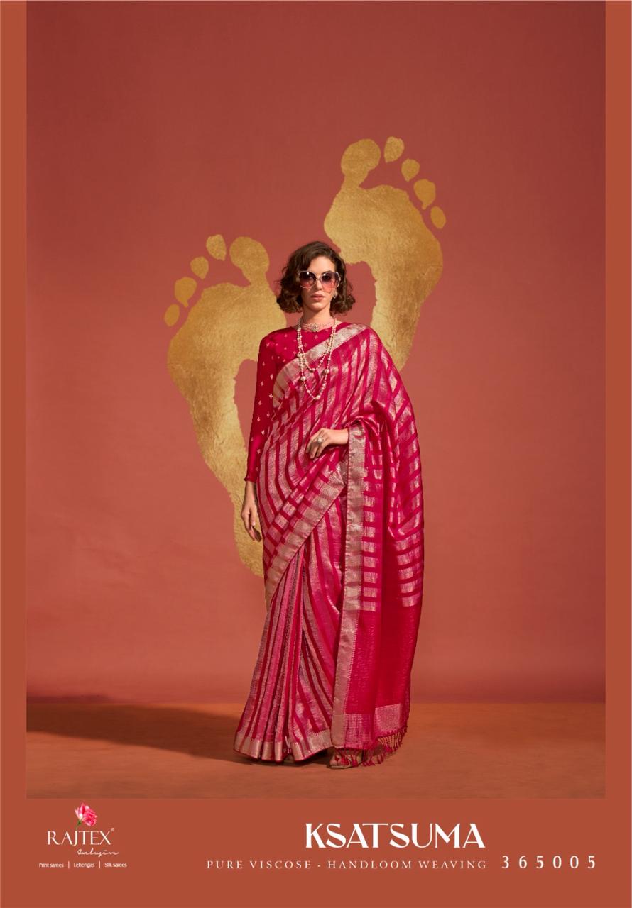 Beautiful Designer Ksatsuma Pure Viscose Handwoven Saree