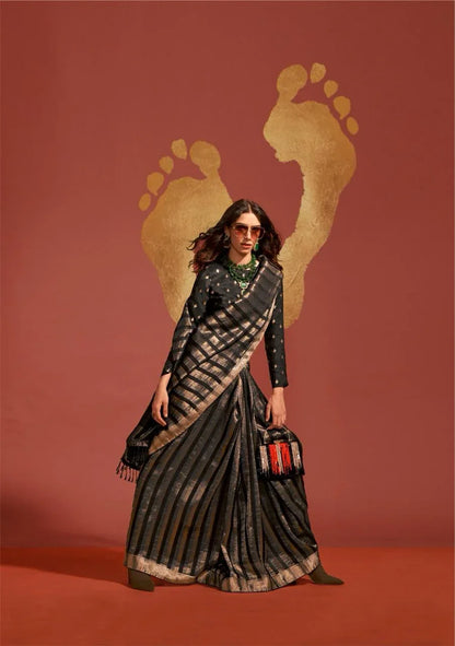 Beautiful Designer Ksatsuma Pure Viscose Handwoven Saree
