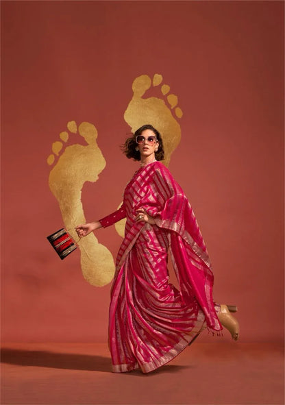 Beautiful Designer Ksatsuma Pure Viscose Handwoven Saree
