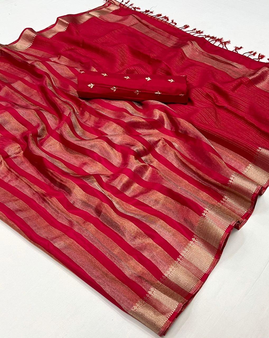 Beautiful Designer Ksatsuma Pure Viscose Handwoven Saree
