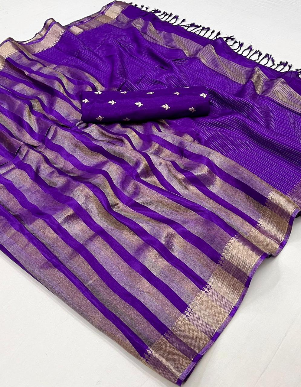 Beautiful Designer Ksatsuma Pure Viscose Handwoven Saree