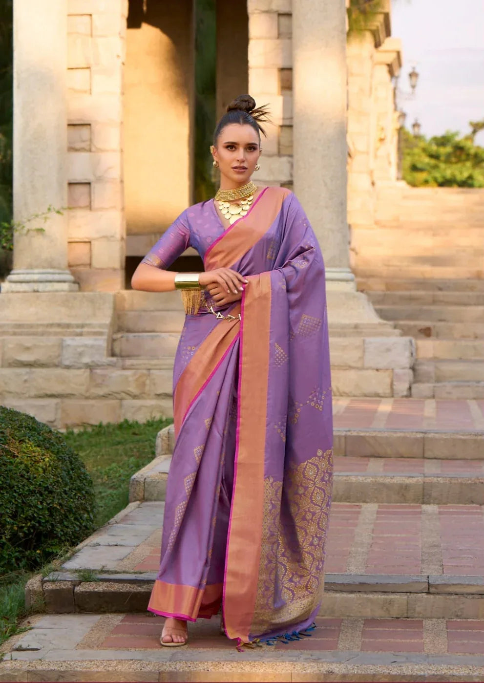 Beautiful Designer Soft Handloom Weaving Silk Saree