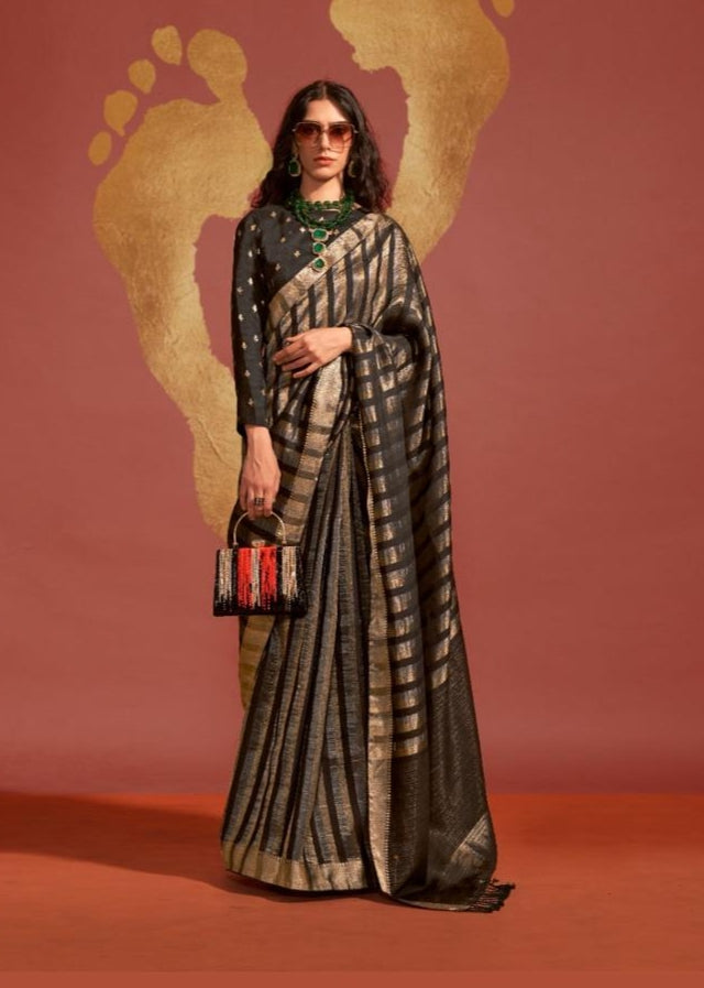 Beautiful Designer Ksatsuma Pure Viscose Handwoven Saree