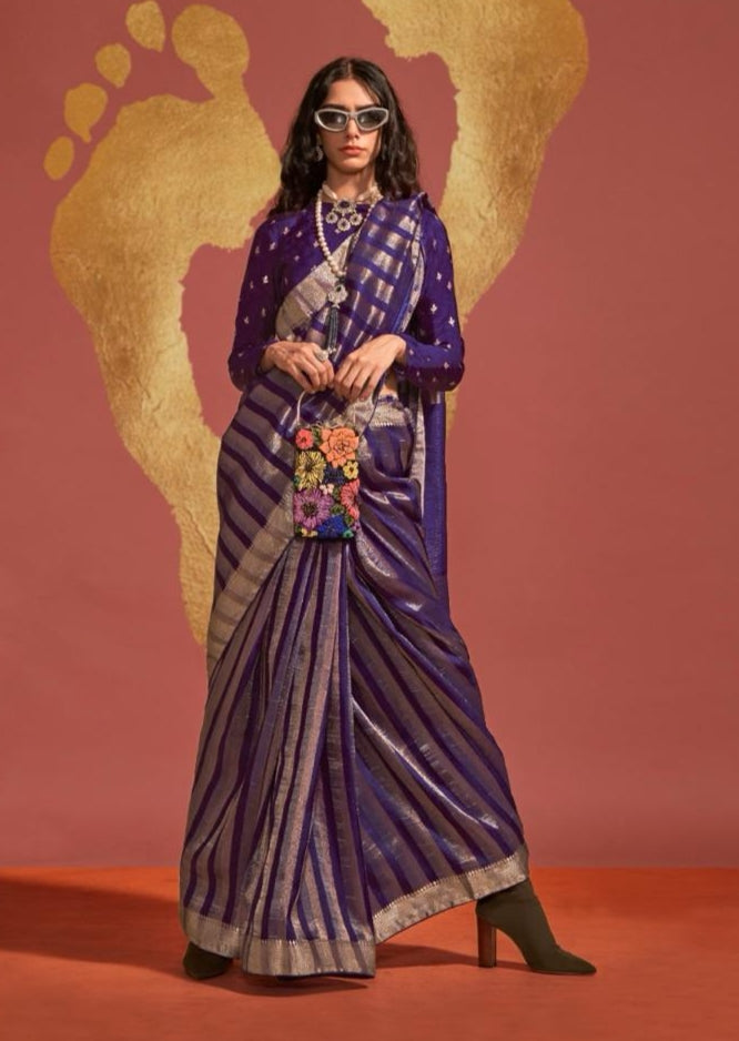 Beautiful Designer Ksatsuma Pure Viscose Handwoven Saree