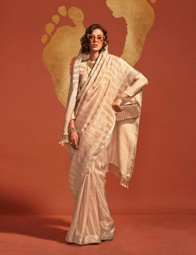 Beautiful Designer Ksatsuma Pure Viscose Handwoven Saree