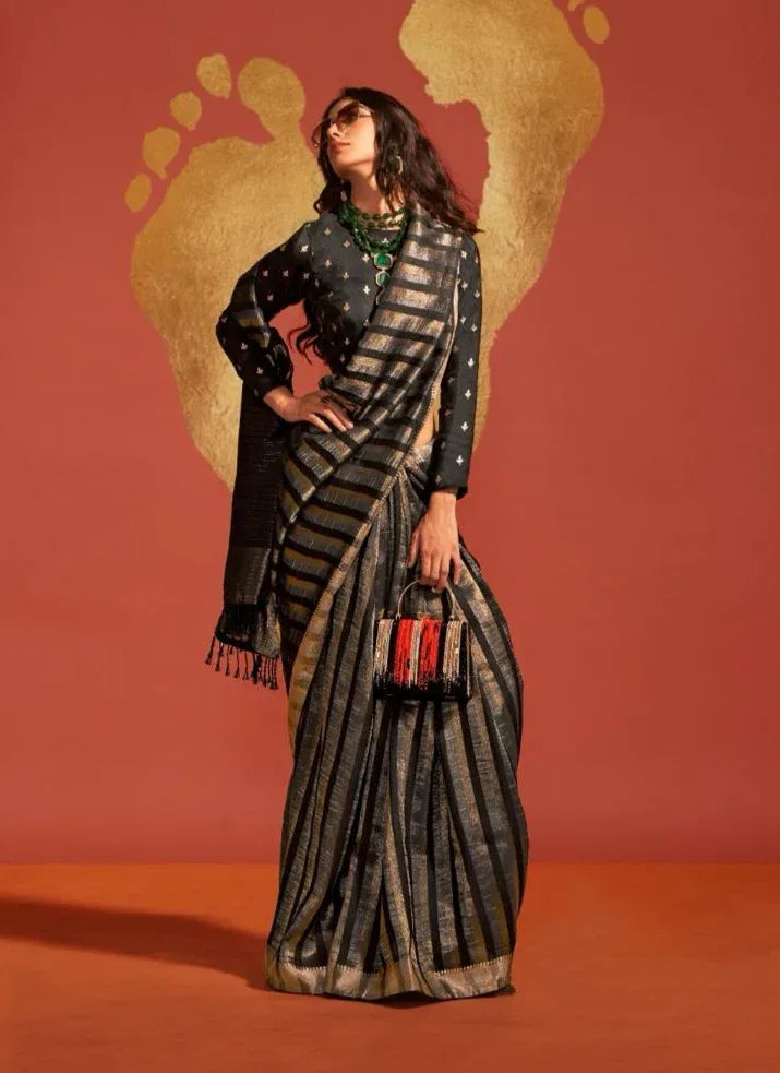 Beautiful Designer Ksatsuma Pure Viscose Handwoven Saree