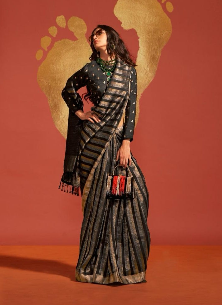 Beautiful Designer Ksatsuma Pure Viscose Handwoven Saree