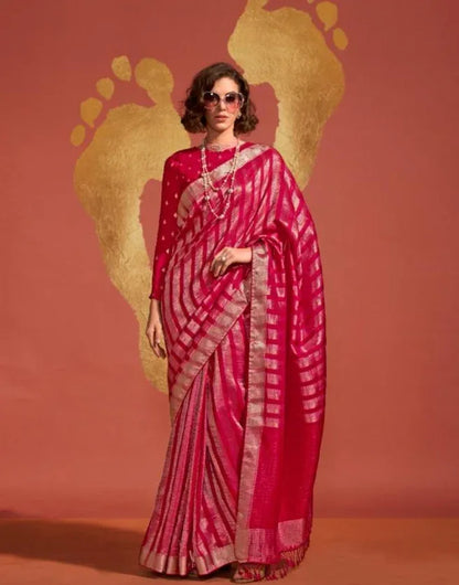 Beautiful Designer Ksatsuma Pure Viscose Handwoven Saree