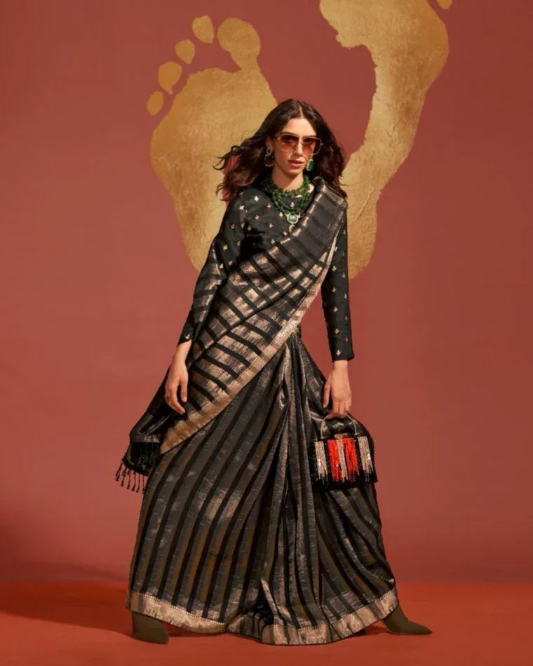Beautiful Designer Ksatsuma Pure Viscose Handwoven Saree