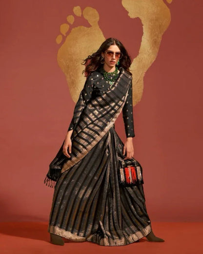 Beautiful Designer Ksatsuma Pure Viscose Handwoven Saree