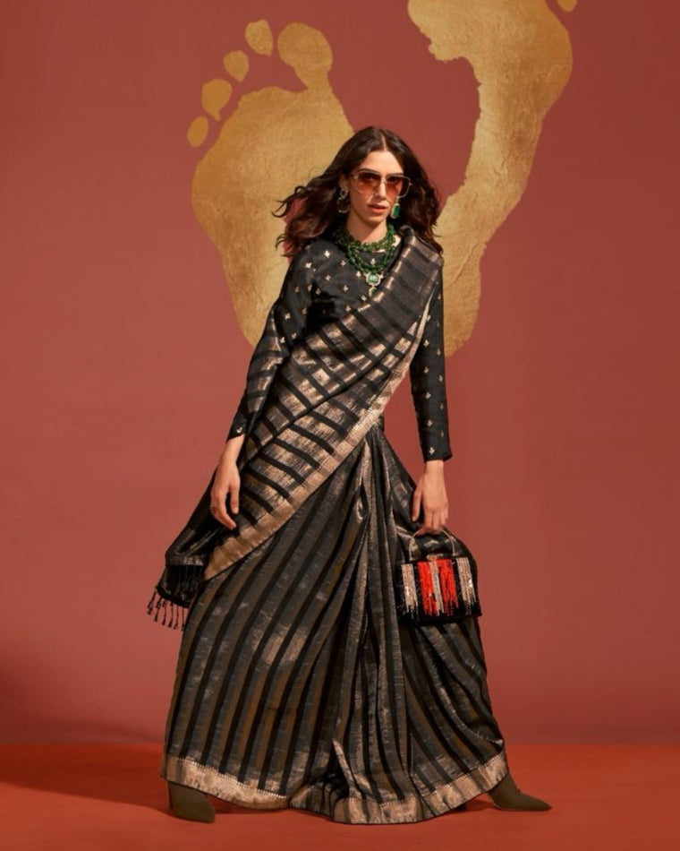 Beautiful Designer Ksatsuma Pure Viscose Handwoven Saree