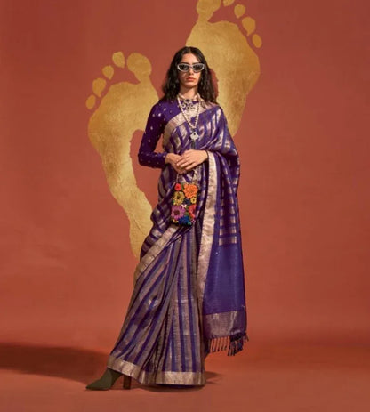 Beautiful Designer Ksatsuma Pure Viscose Handwoven Saree