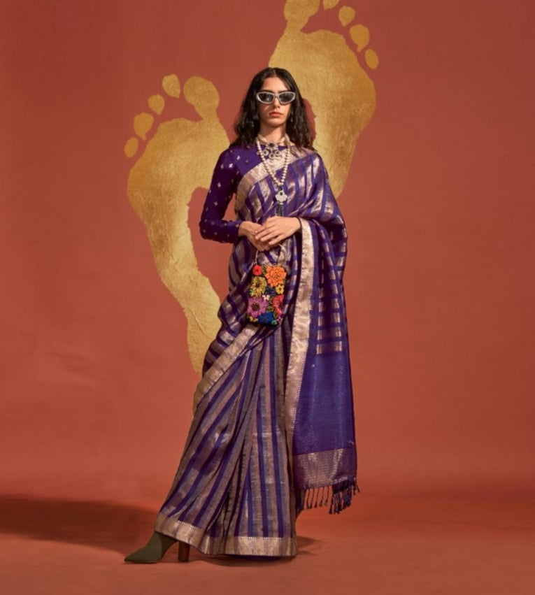 Beautiful Designer Ksatsuma Pure Viscose Handwoven Saree