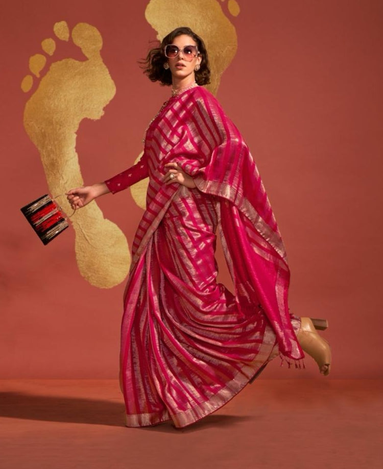 Beautiful Designer Ksatsuma Pure Viscose Handwoven Saree