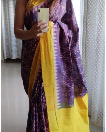 Beautiful Designer Party Wear Plain Linen Saree