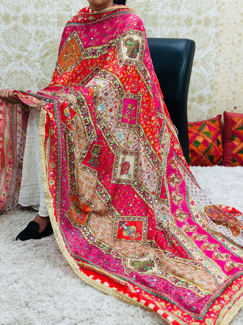 Beautiful Designer Semi-Chinon Pakistani Duppata Only