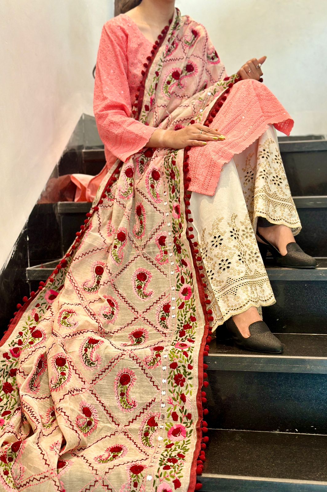 Beautiful Designer Summer Special Chikankari Kurti with Sequence Work Salwar Suit