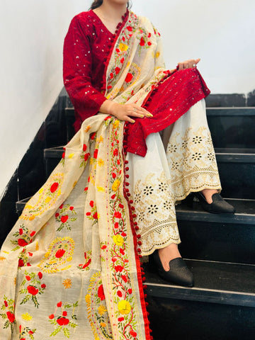 Beautiful Designer Summer Special Chikankari Kurti with Sequence Work Salwar Suit
