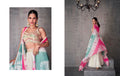 White and Pink Tie-Dye Georgette Palazzo Set
