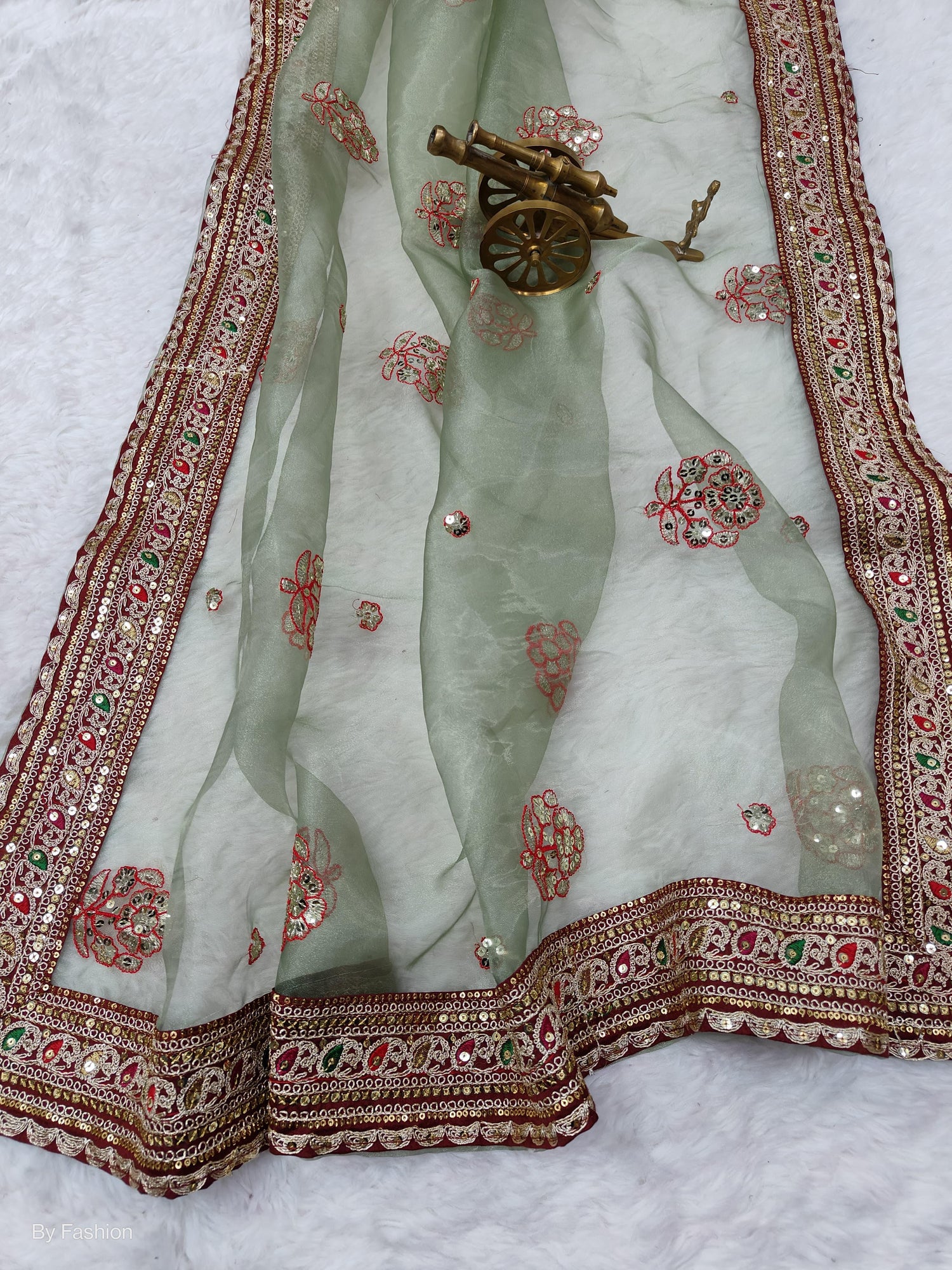 Beautiful Designer Soft Light Organza Sequence Saree