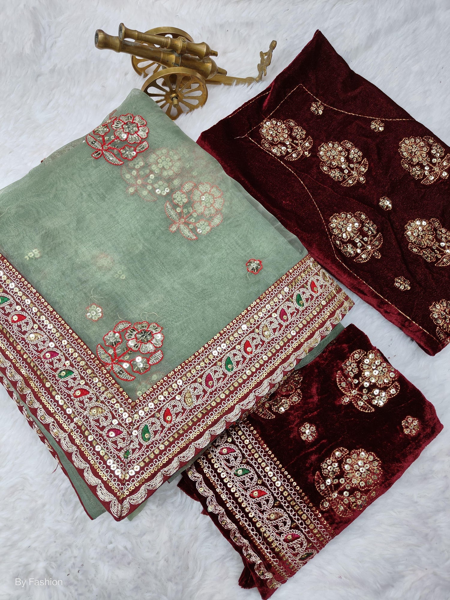 Beautiful Designer Soft Light Organza Sequence Saree