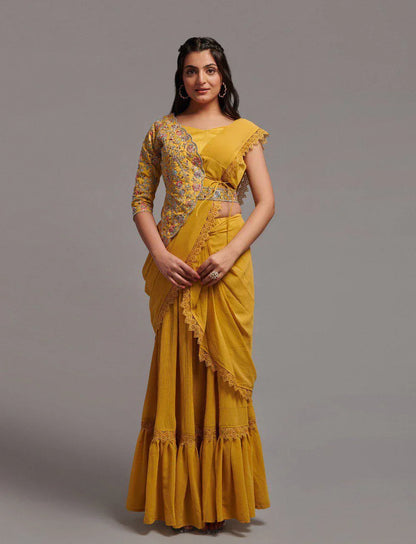 Beautiful Designer Soft Georgette Ready To Wear Saree