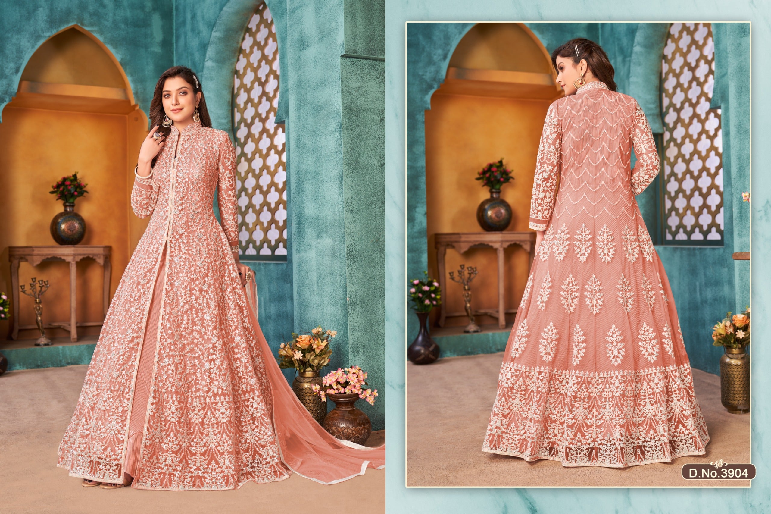 Beautiful Designer Aanaya Net with Heavy Cording Salwar Suit