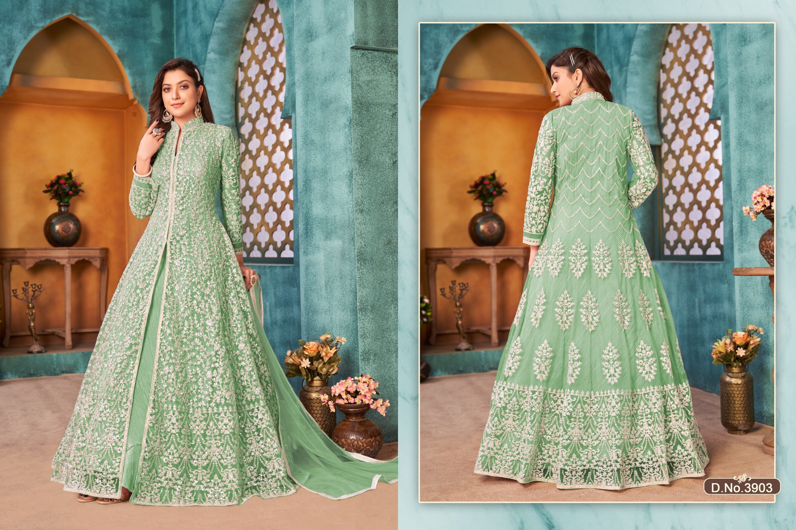 Beautiful Designer Aanaya Net with Heavy Cording Salwar Suit