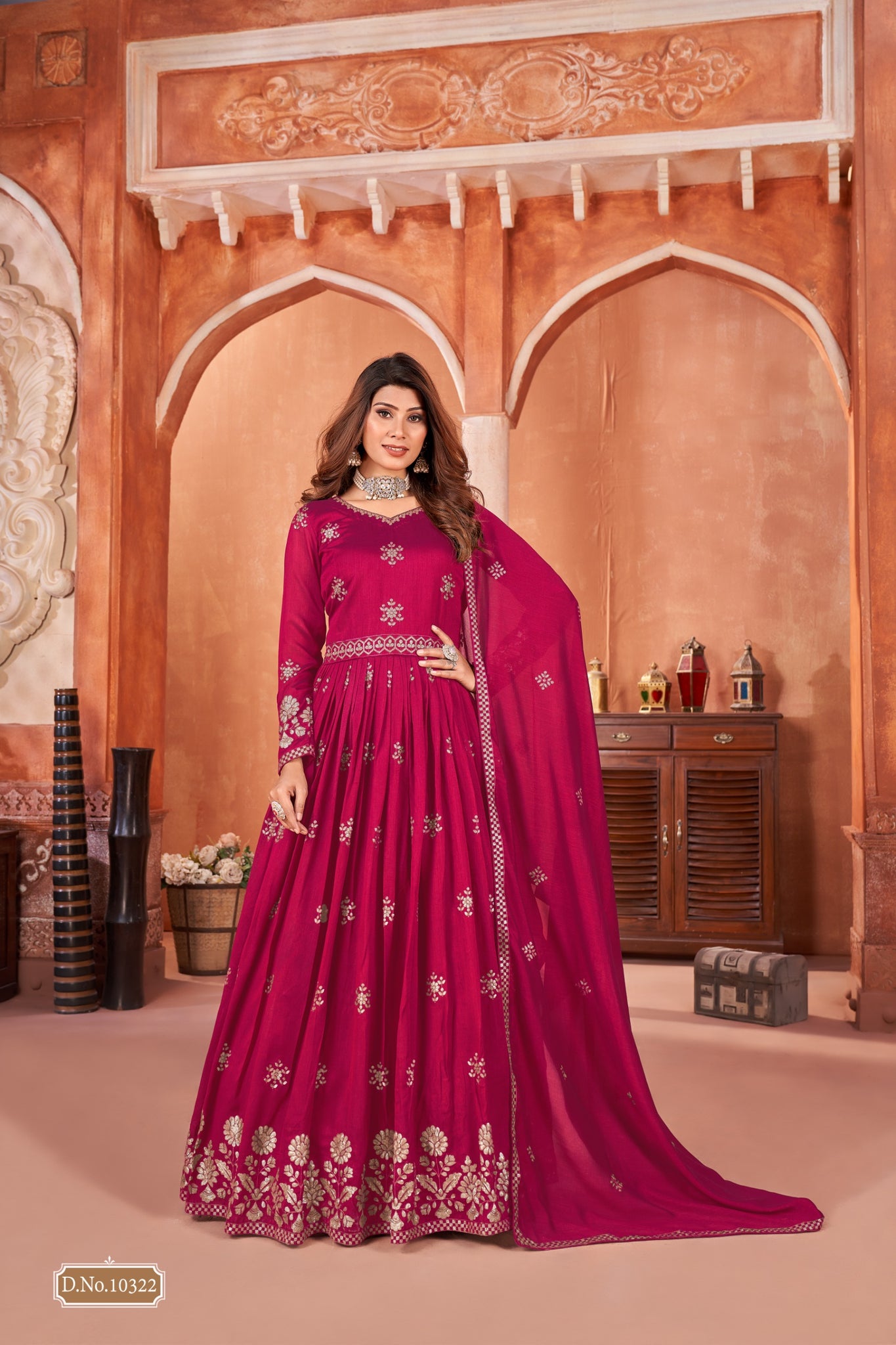 Beautiful Designer Anjubaa Art Silk Salwar Suit