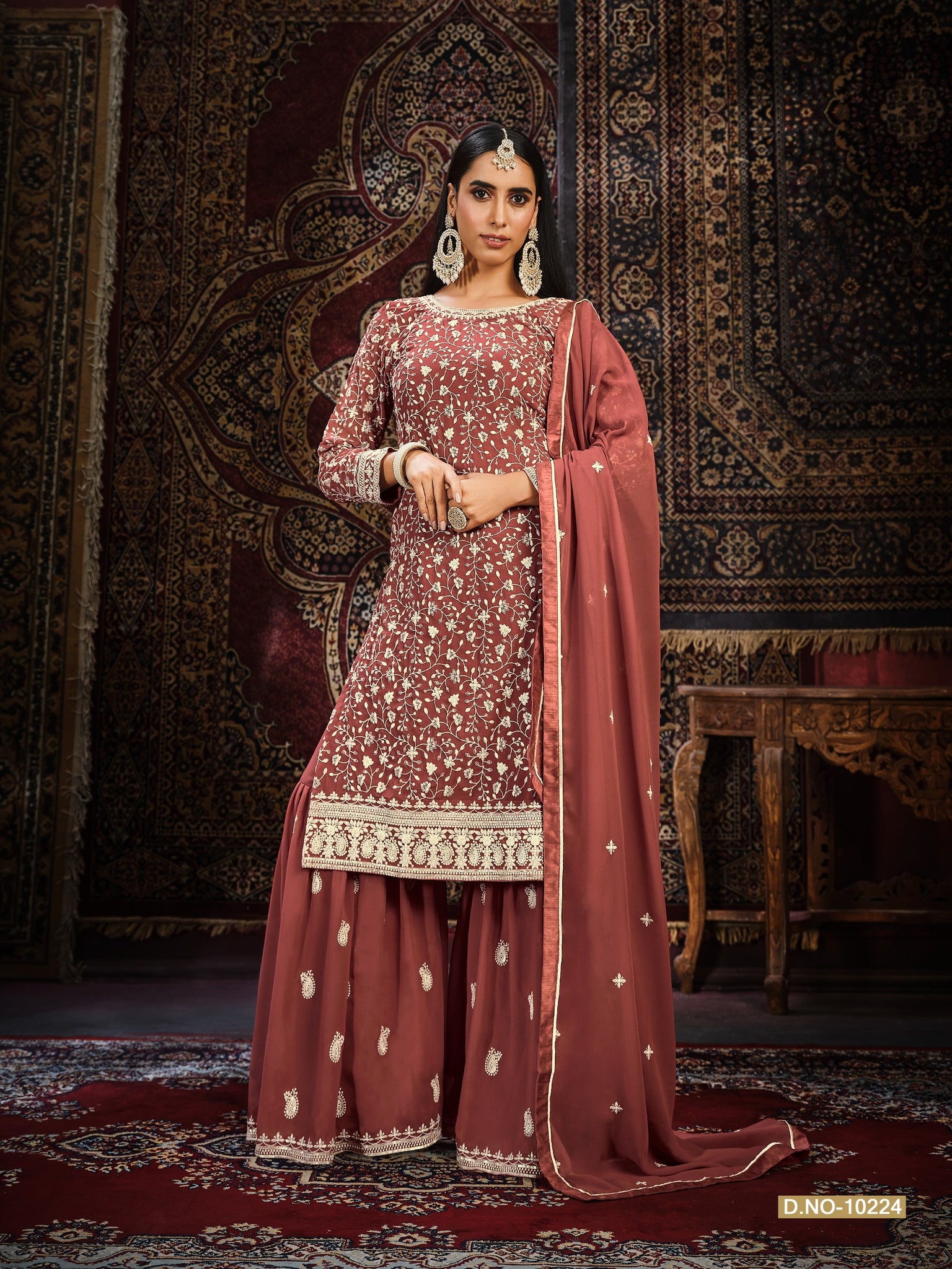 Beautiful Designer Anjubaa Georgette Silk Salwar Suit