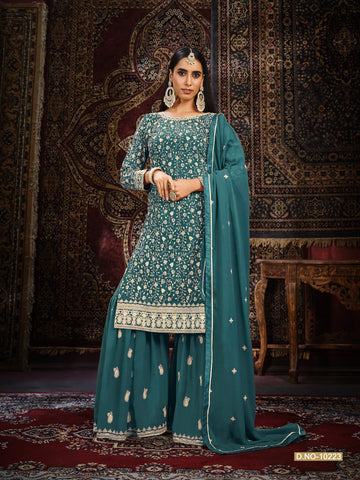 Beautiful Designer Anjubaa Georgette Silk Salwar Suit