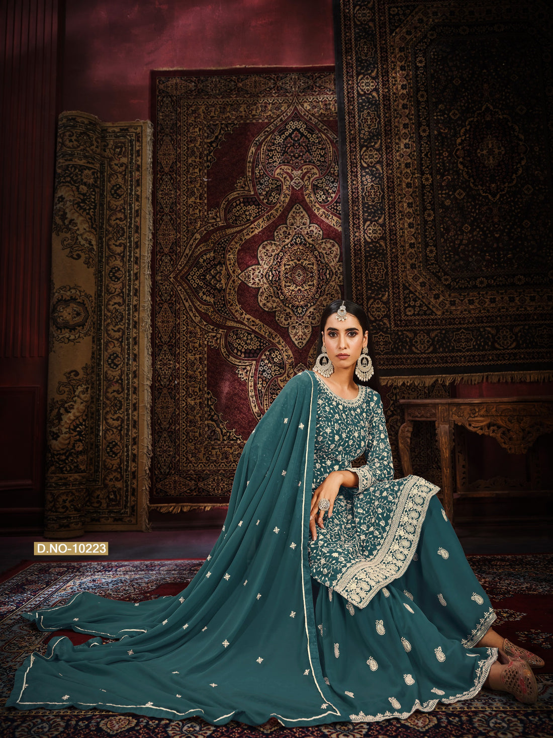 Beautiful Designer Anjubaa Georgette Silk Salwar Suit