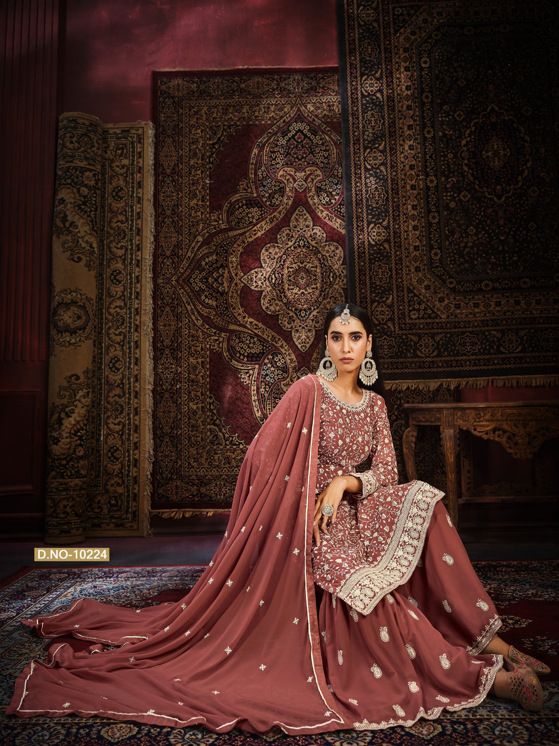 Beautiful Designer Anjubaa Georgette Silk Salwar Suit