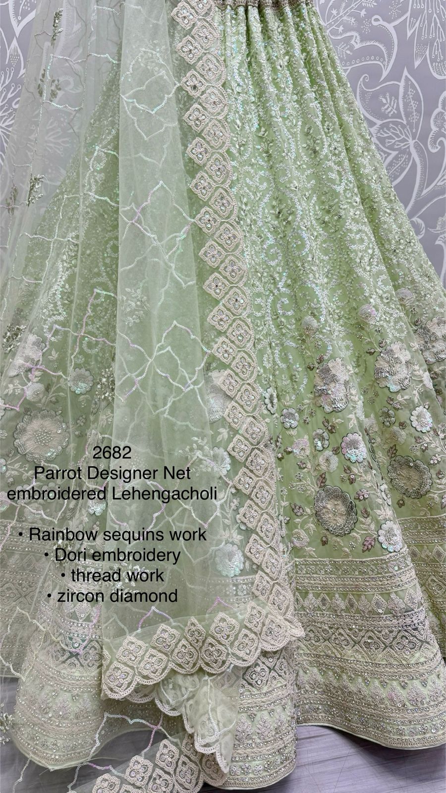 Beautiful Designer Bridal Heavy Velvet With Sequence Lehenga Choli