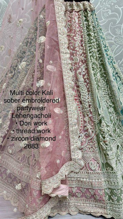 Beautiful Designer Bridal Heavy Velvet With Sequence Lehenga Choli