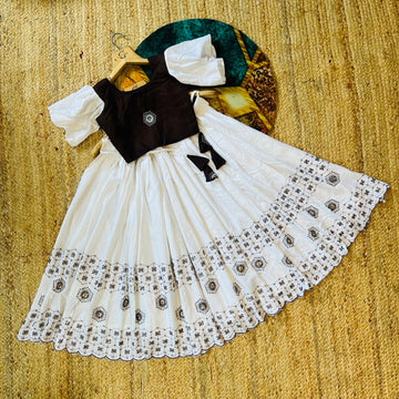 Beautiful Designer Party Wear Pure Rayon Kid's Lehenga Choli