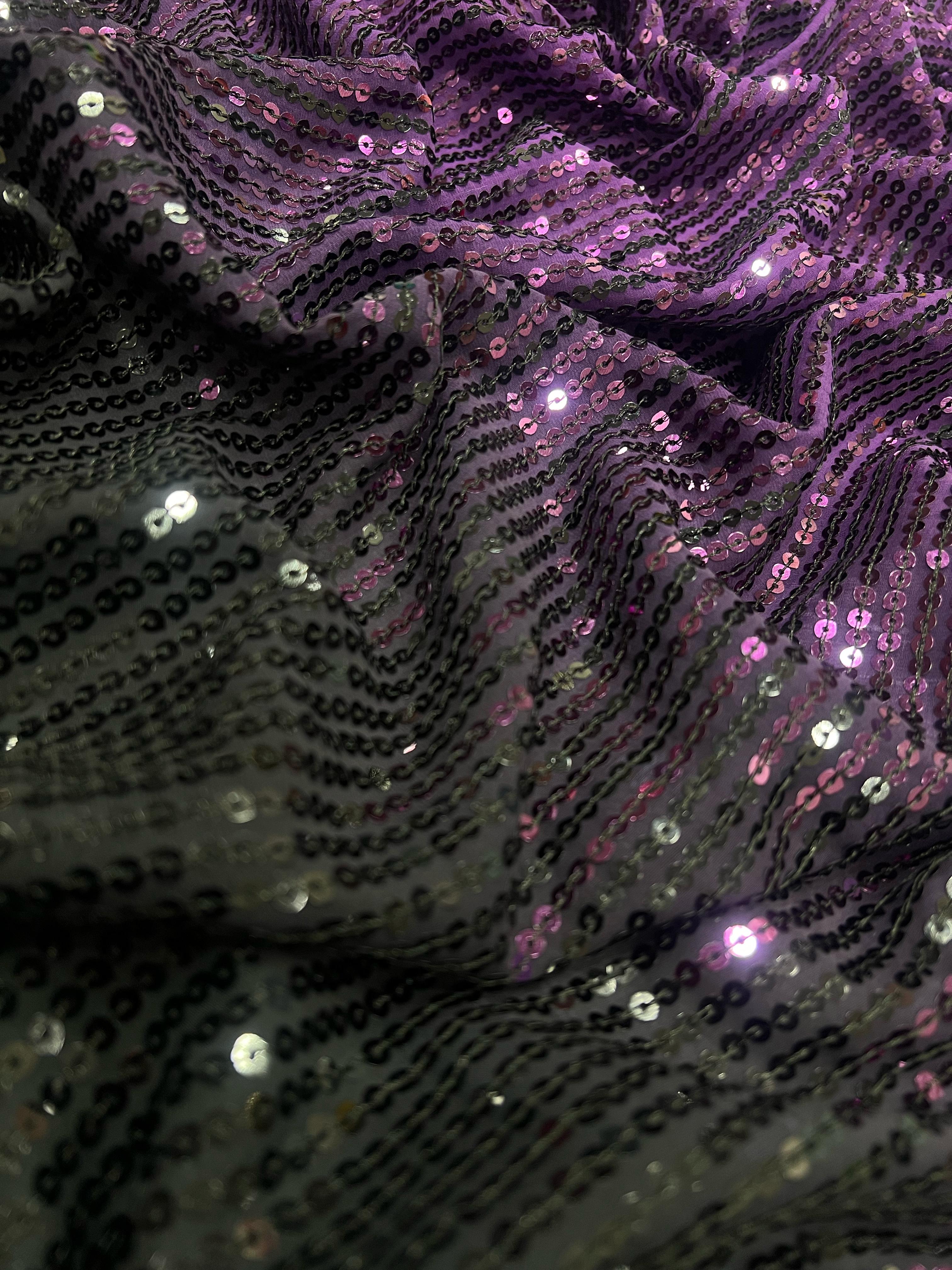 Beautiful Designer Heavy Georgette Exclusive Sequanc Saree