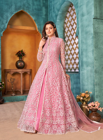 Beautiful Designer Aanaya Net with Heavy Cording Salwar Suit