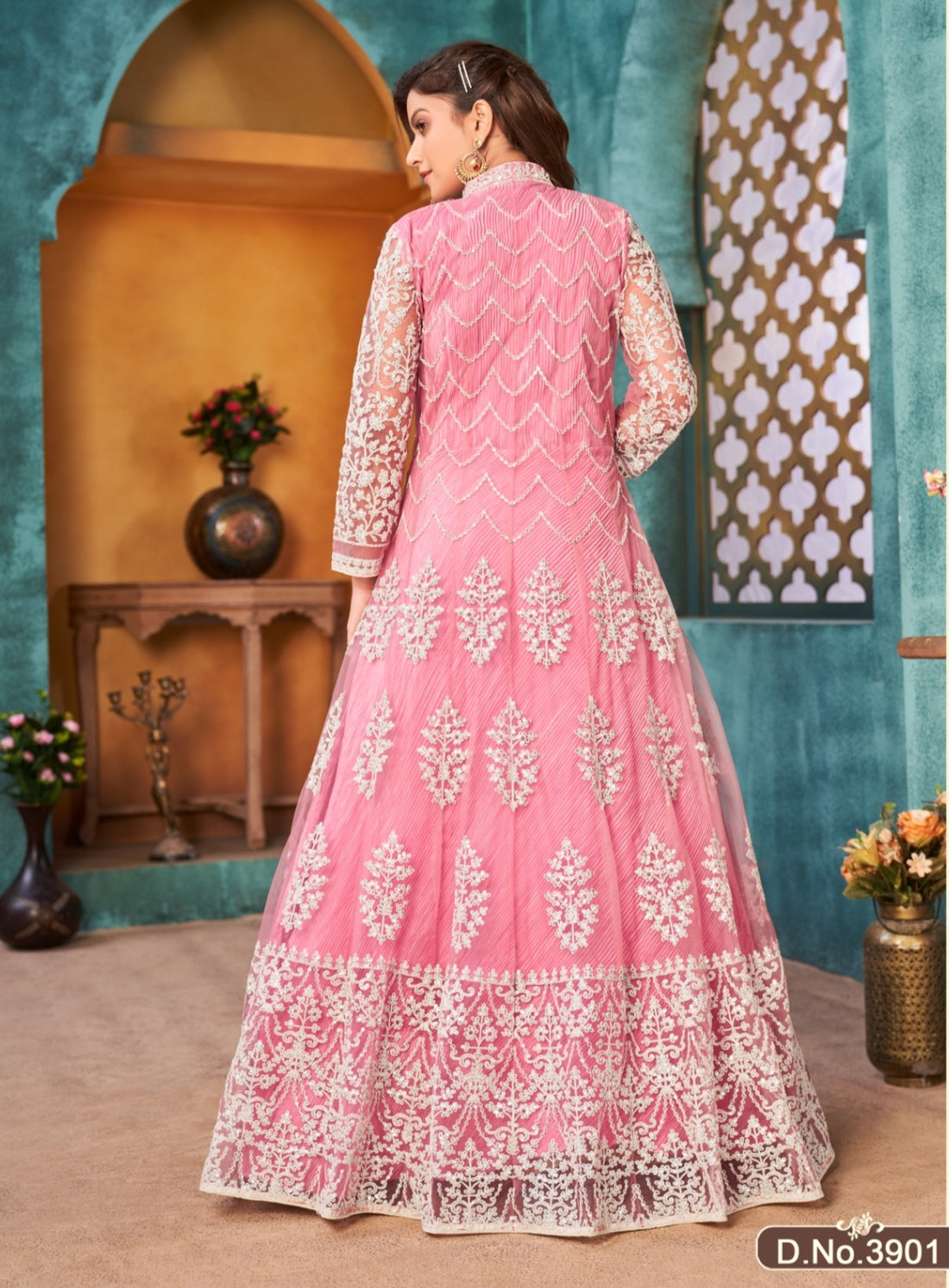 Beautiful Designer Aanaya Net with Heavy Cording Salwar Suit