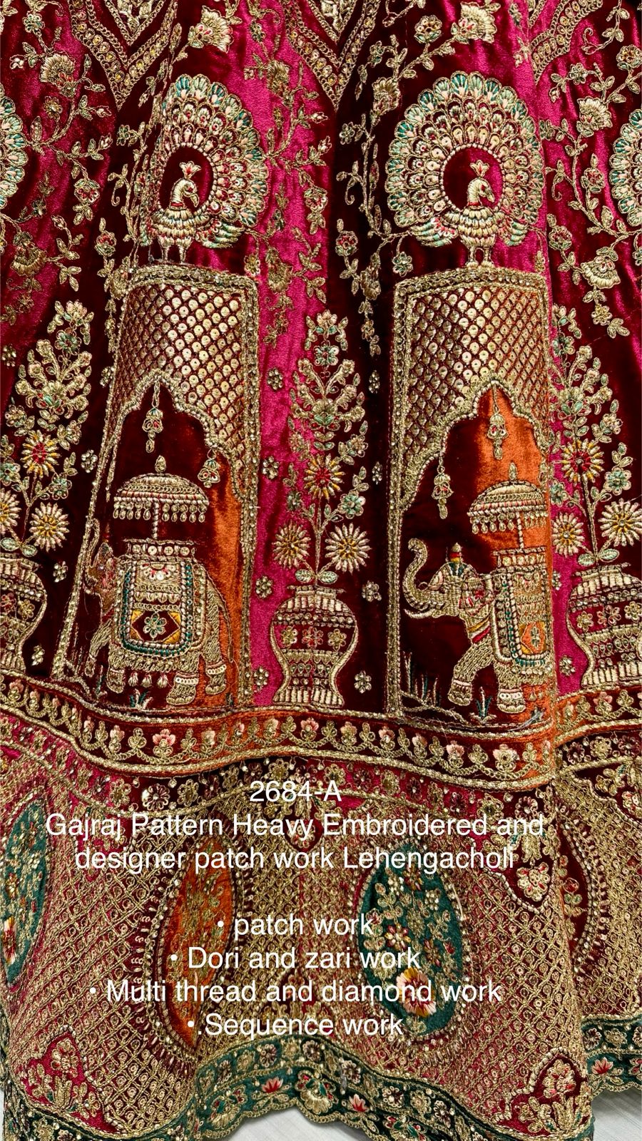 Beautiful Designer Bridal Heavy Velvet With Sequence Lehenga Choli