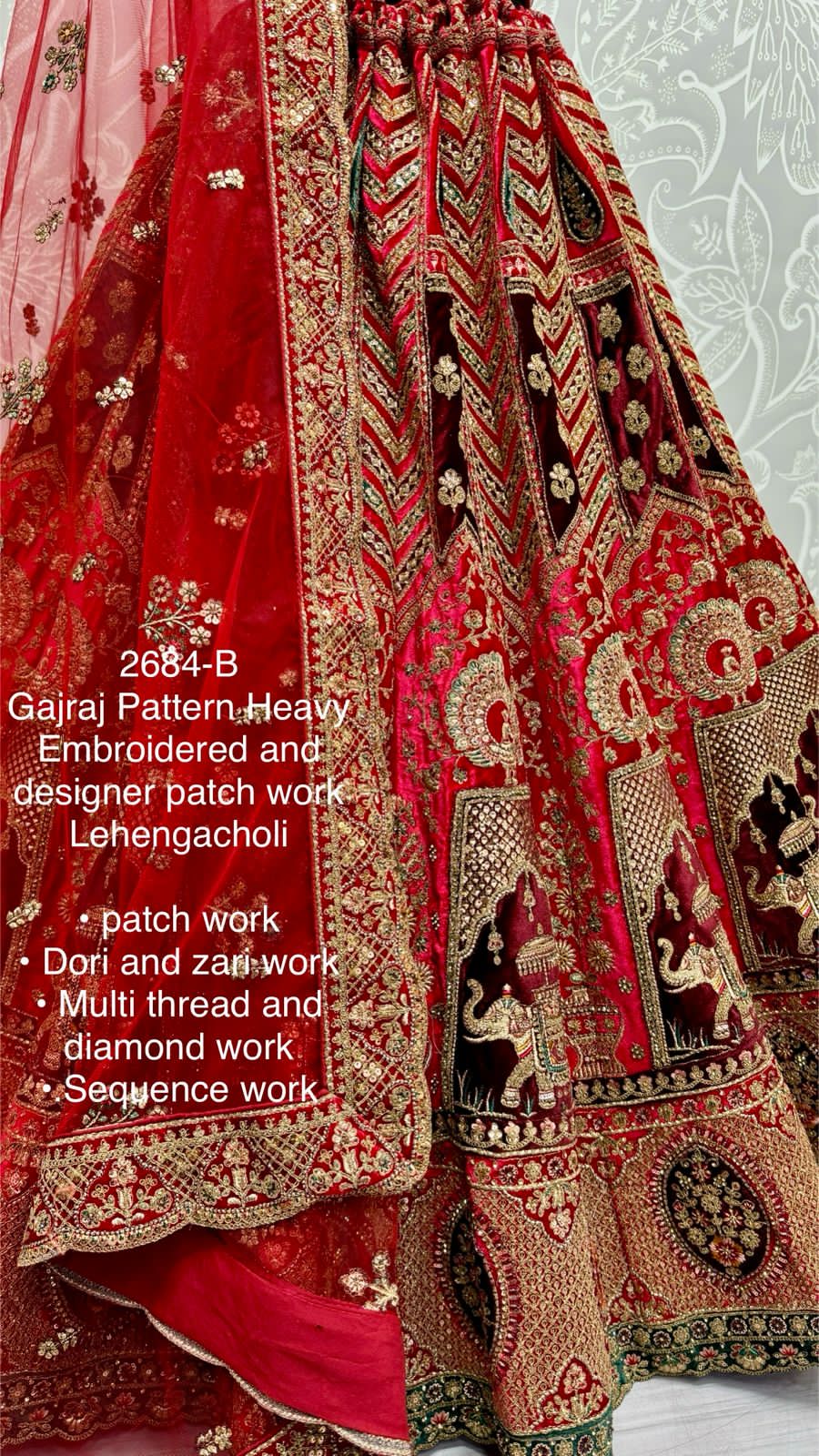 Beautiful Designer Bridal Heavy Velvet With Sequence Lehenga Choli