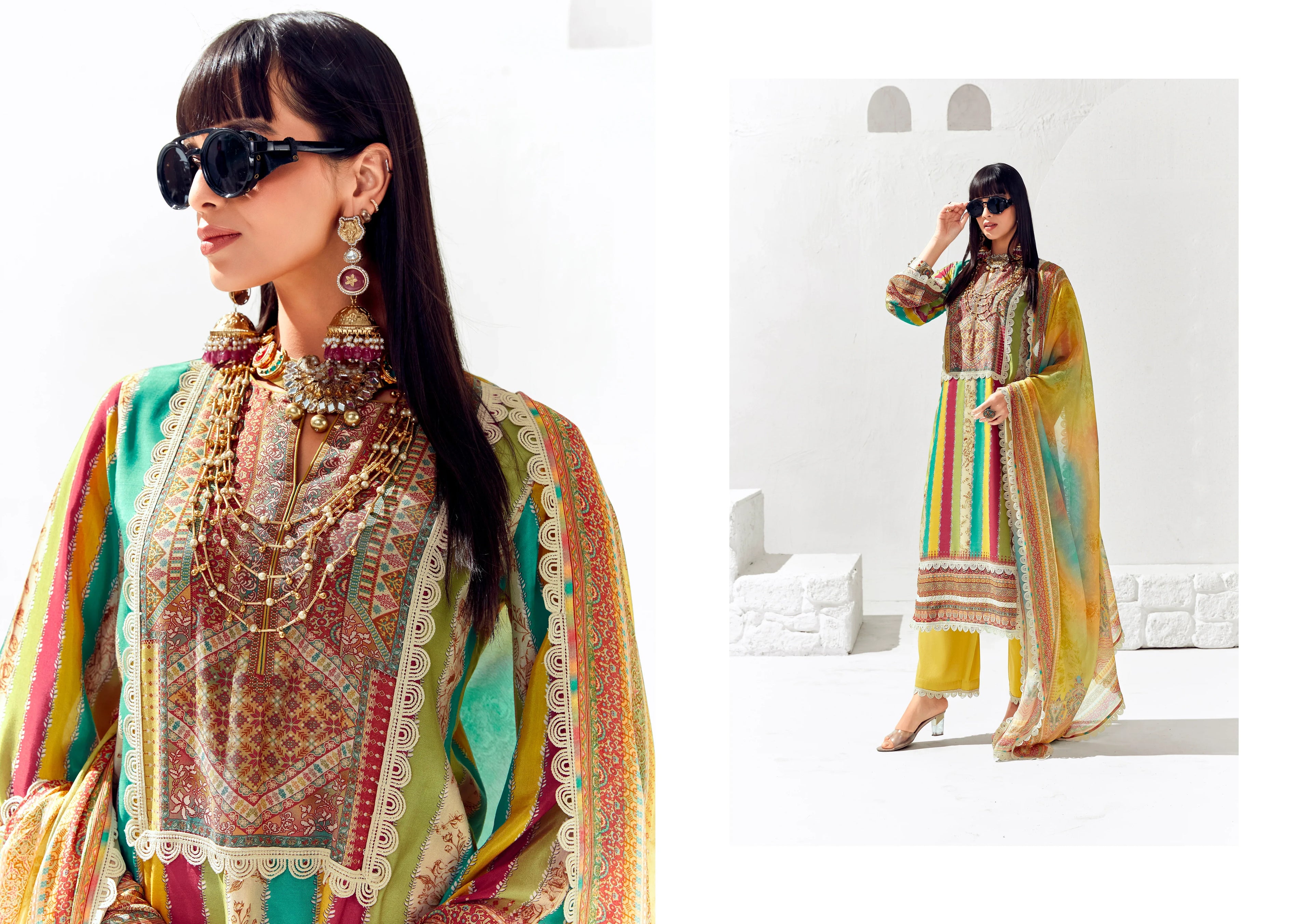 Beautiful Designer Party Wear Pure Cotton Lawn Salwar Suit