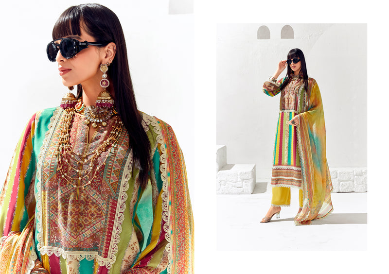 Beautiful Designer Party Wear Pure Cotton Lawn Salwar Suit